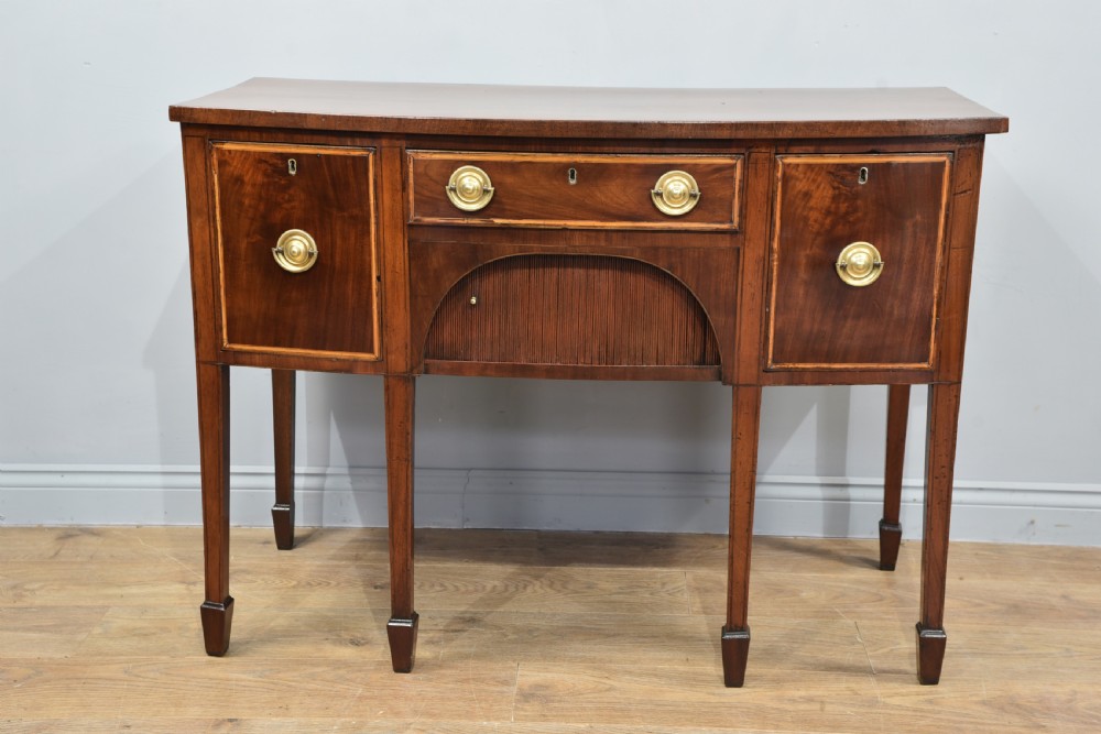 small Georgian mahogany bow front sideboard 