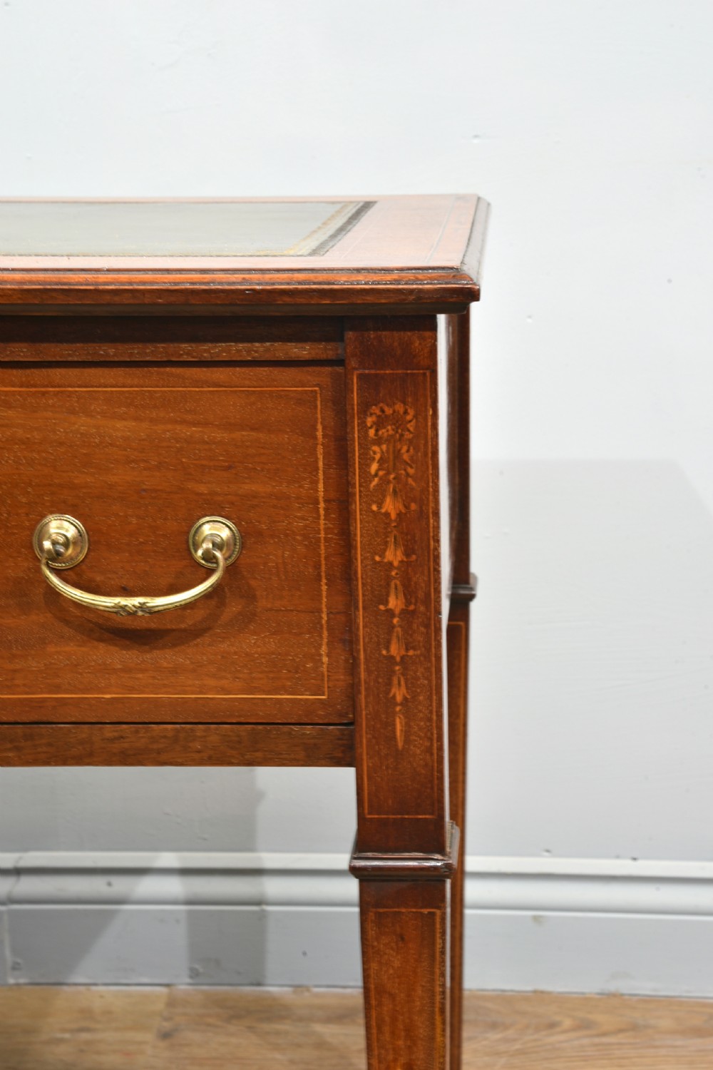 Antique inlaid mahogany writing desk  View IV