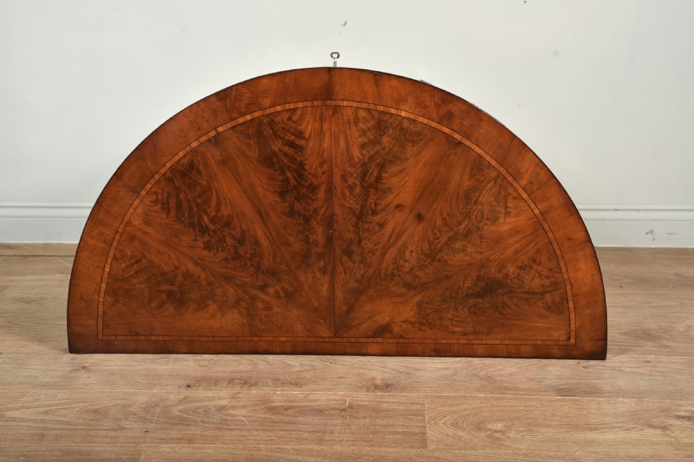 Georgian mahogany Demi lune console table  View III