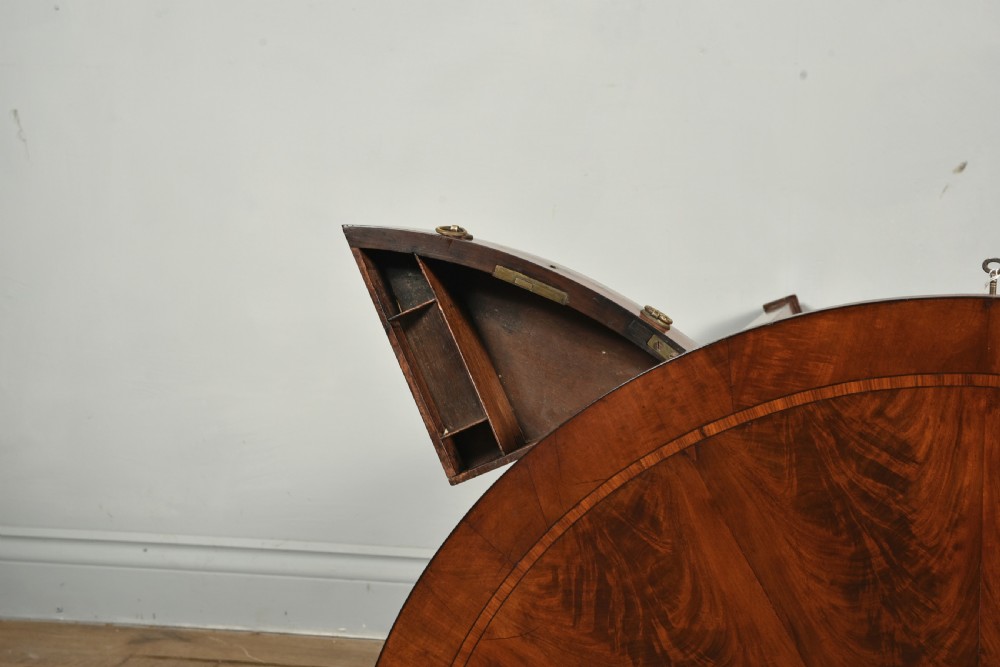 Georgian mahogany Demi lune console table  View IV