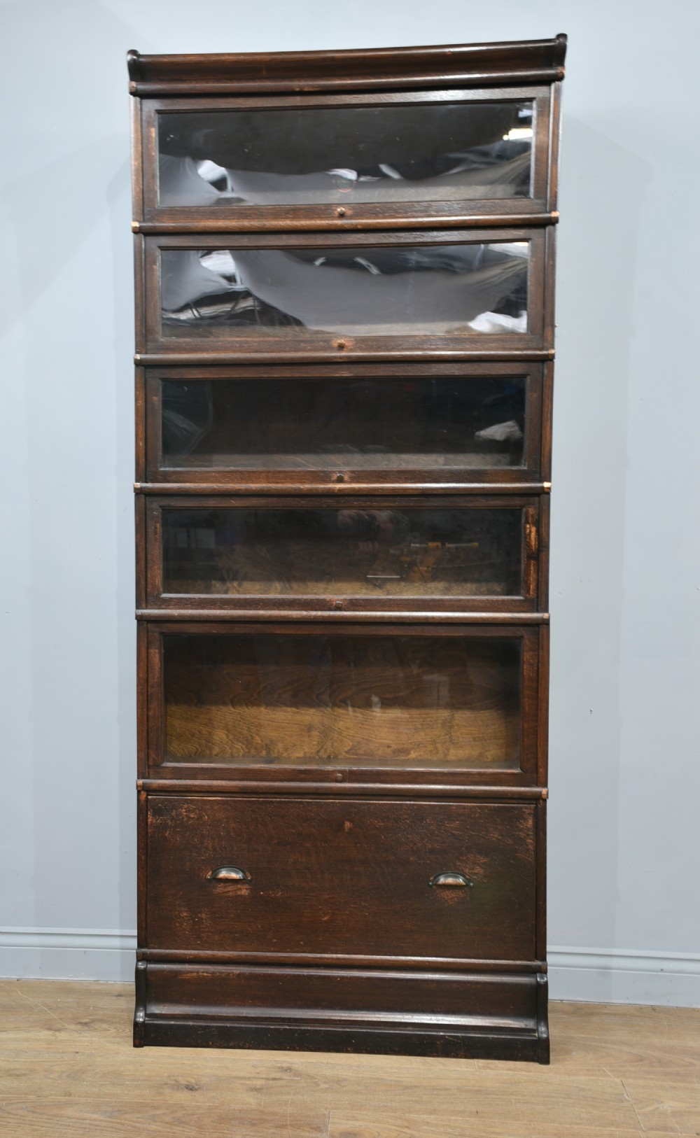 Antique oak globe wernicke bookcase 