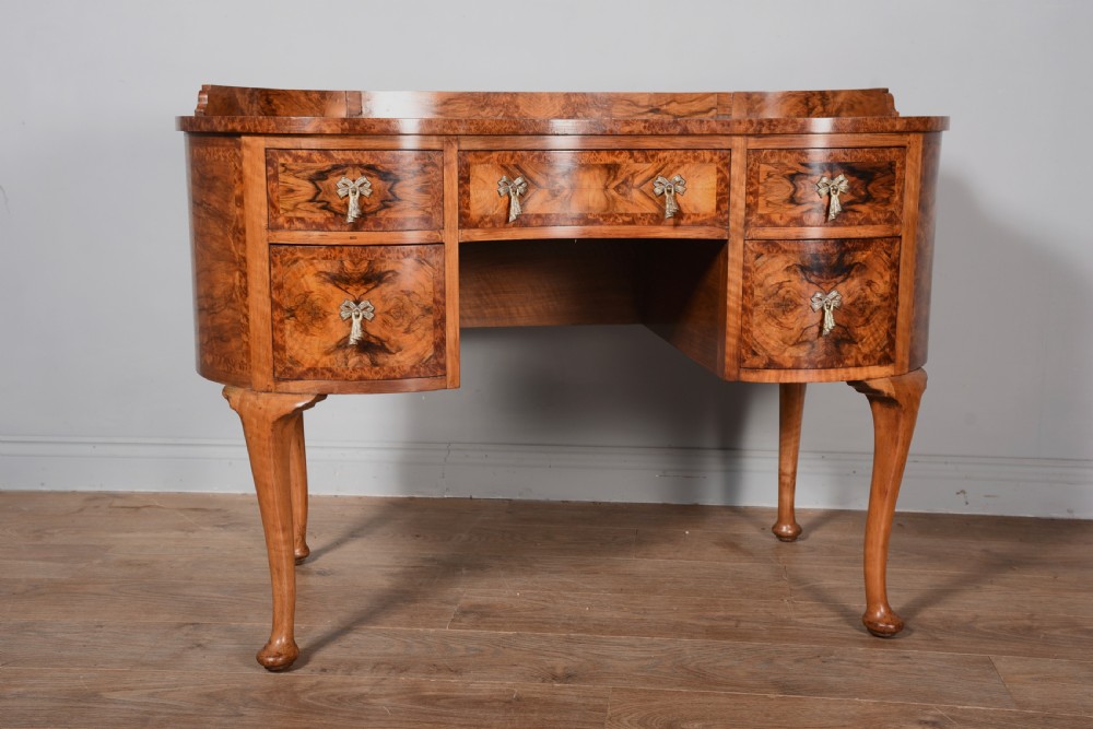 walnut kidney shape desk 