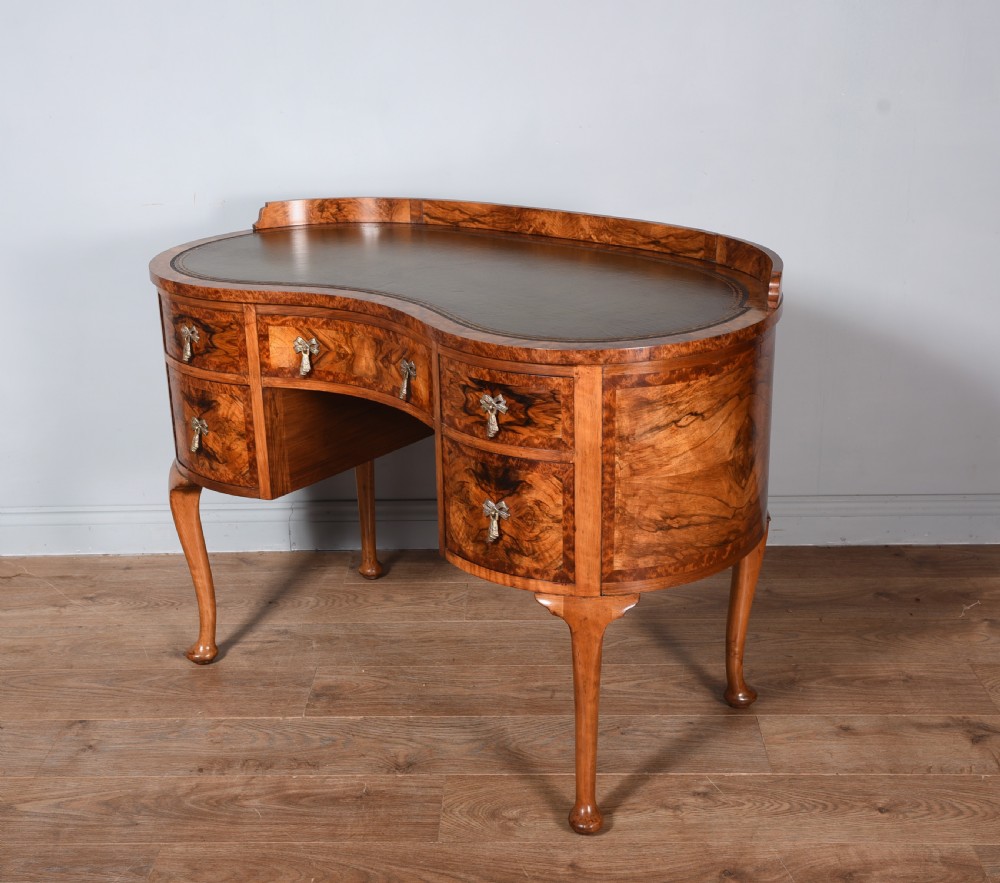 walnut kidney shape desk  View III