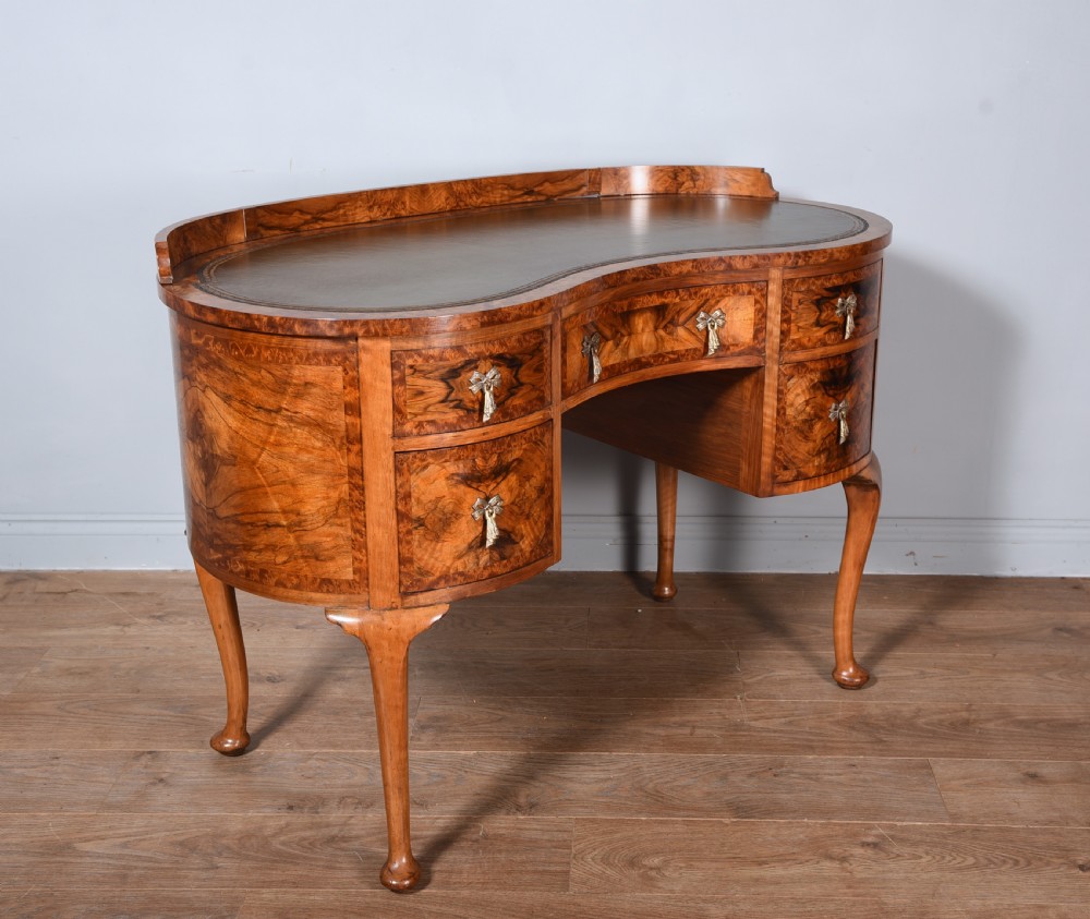 walnut kidney shape desk  View IV