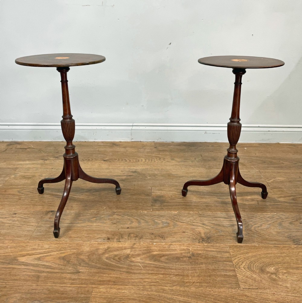 Matched pair of Georgian mahogany wine tables 