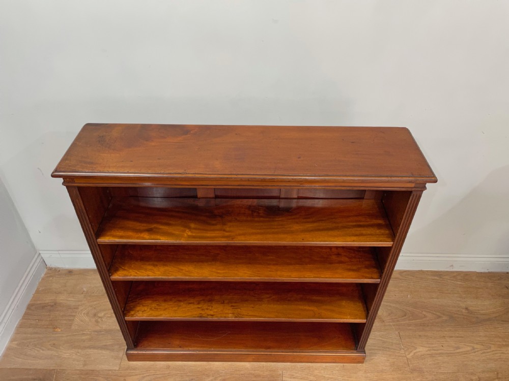 Antique mahogany open bookcase  View IV
