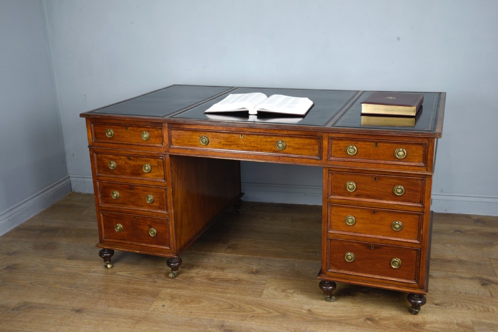 Victorian mahogany partners desk 