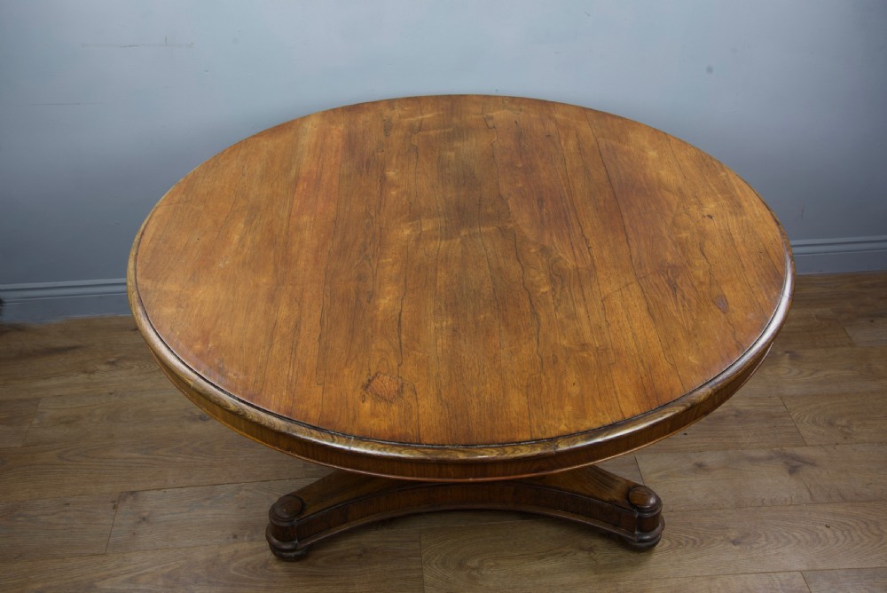 Regency rosewood dining table and six chairs  View II