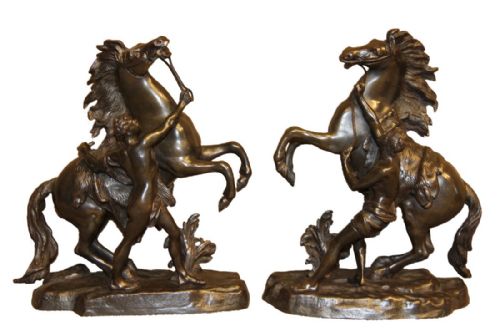 A Pair of Bronze Marley Horses