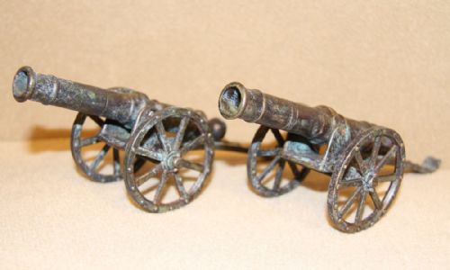 A Pair of Bronze Cannons