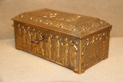 A French Gilt Bronze Jewel Box