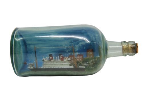 A Detailed Passenger Ship in Bottle