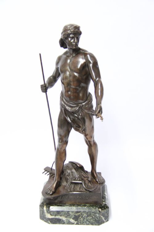A Fine French  Bronze Study of a Agricultural Worker "Pax Labor"
