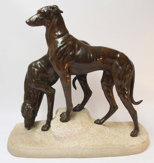 Grey Hounds Early 20th Century by Jules Edmond Masson