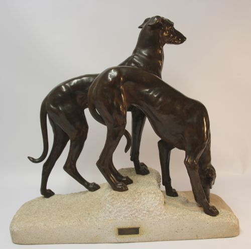fig 1. Grey Hounds early 20th century by Jules Edmond Masson
