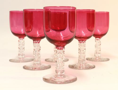 A Set of 6 Elegant Victorian Goblets.