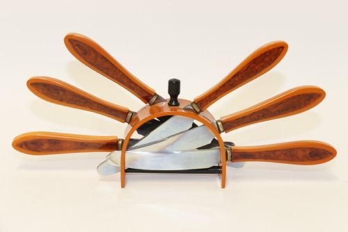 A Rare Set of Art Deco Fruit Knives