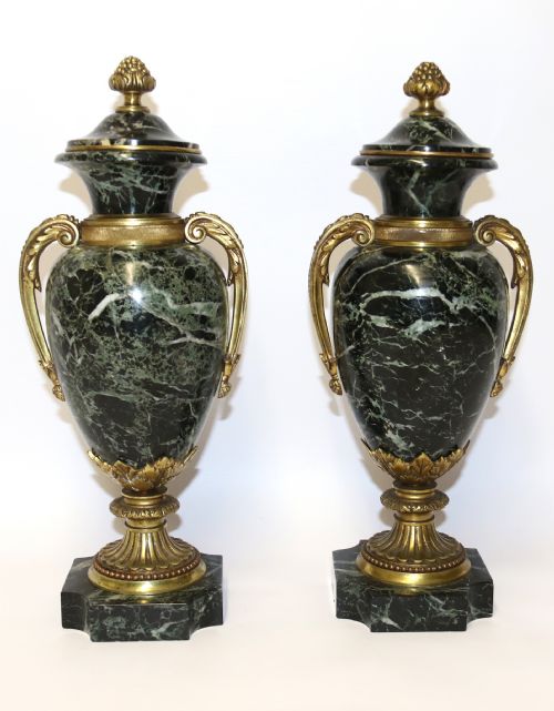 A Fine Pair of French Marble Urns