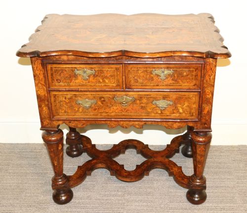 A Rare Dutch Burr Walnut Lowboy