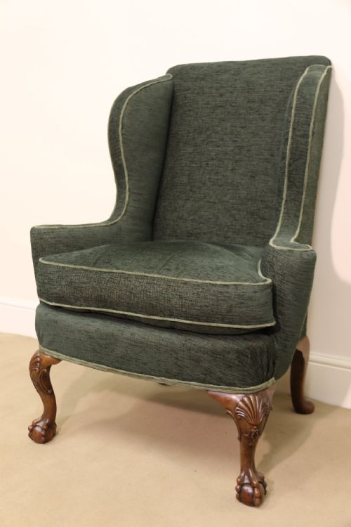 fig 1. A superb George I style Winged Arm Chair