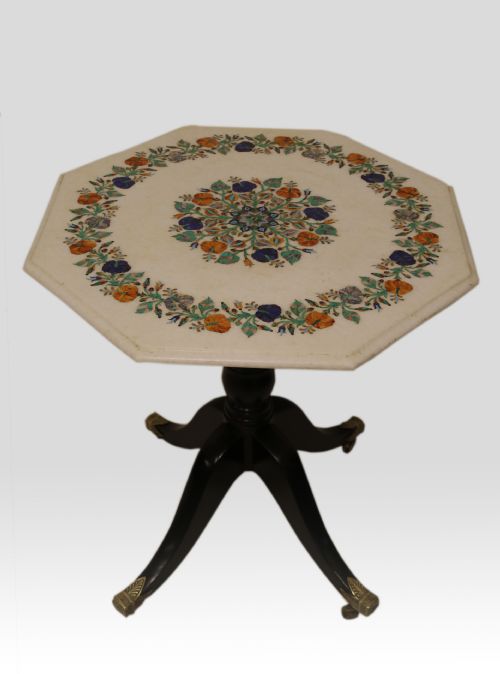 Exquisite Pietra Dura Marble Topped Table