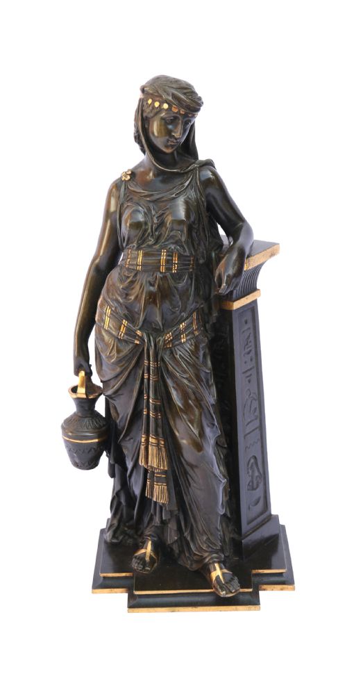 A Superb Bronze Study by Bouret, the Egyptian Water Bearer