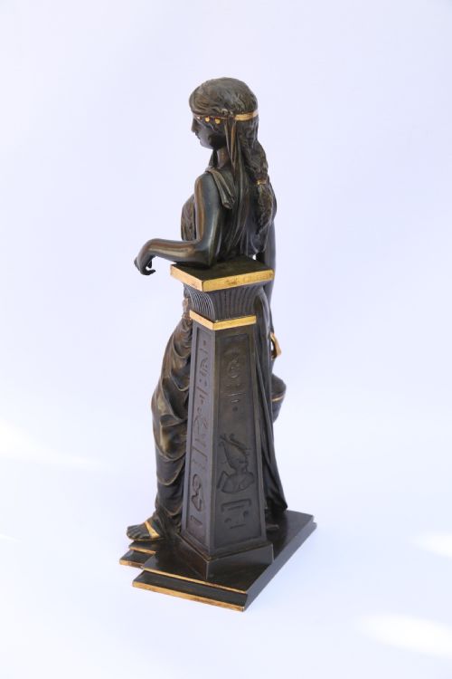 fig 1. A superb bronze study by Bouret, The Egyptian Water Bearer