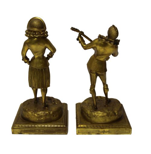 fig 1. A rare pair of French bronze figures by Van Lierde