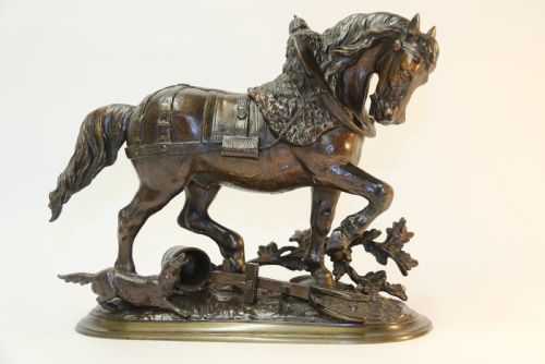 19th Century Bronze Study of a Shire Horse