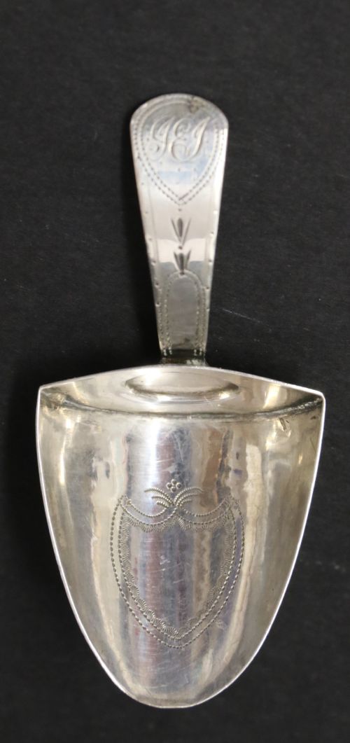 An Antique Silver George III Tea Caddy Spoon