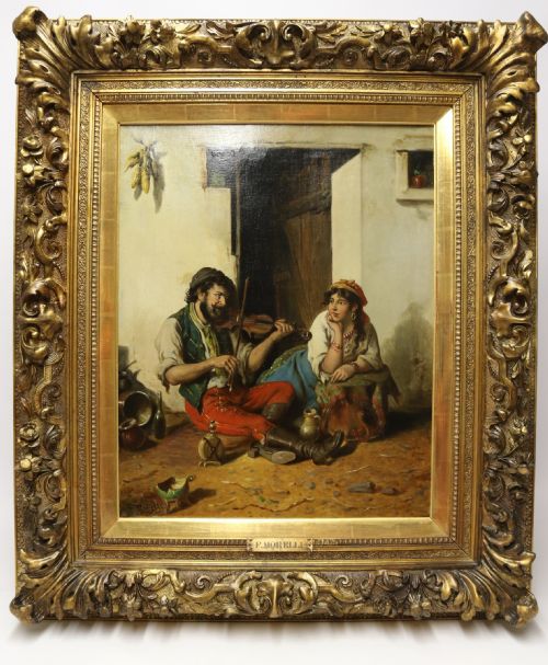 A Fine Mid 19th Century Italian Oil on Canvas, Signed F Morelli