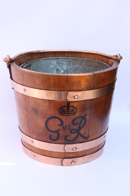 A Rare George VI English Oak Bucket , Circa 1930