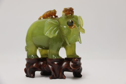 fig 1. A fine Chinese carved hardstone study of a Elephant
A fine Chinese carved hardstone study of a Elephant
A fine Chinese carved hardstone study of a Elephant