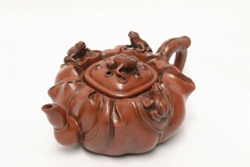 A Rare Chinese 19th C Yixing Pottery Teapot