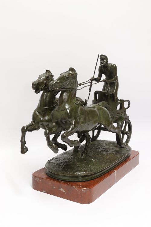 Superb Barbedienne  Bronze Study of a Grecian Charioteer by Emmanuel Fremiet