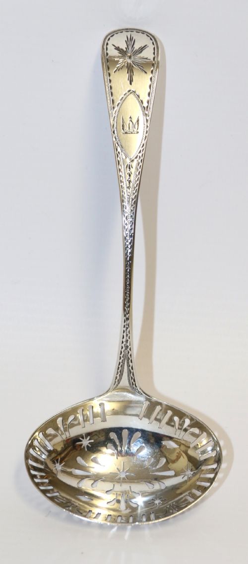 A Rare George III Period Irish Silver Sugar Spoon, Dublin 1810