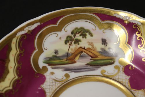 AN EARLY 19TH CENTURY ENGLISH RIDGEWAY PORCELAIN CABINET CUP AND SAUCER - ADDITIONAL PHOTO 2