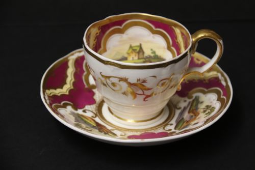 AN EARLY 19TH CENTURY ENGLISH RIDGEWAY PORCELAIN CABINET CUP AND SAUCER - ADDITIONAL PHOTO 15