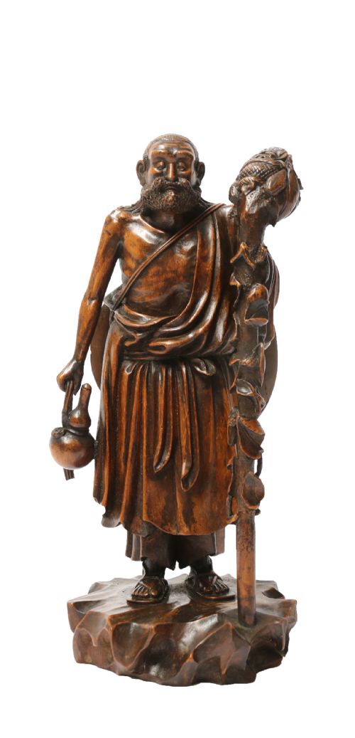 A Fine Japanese Meiji Period Carved Hardwood Okimono