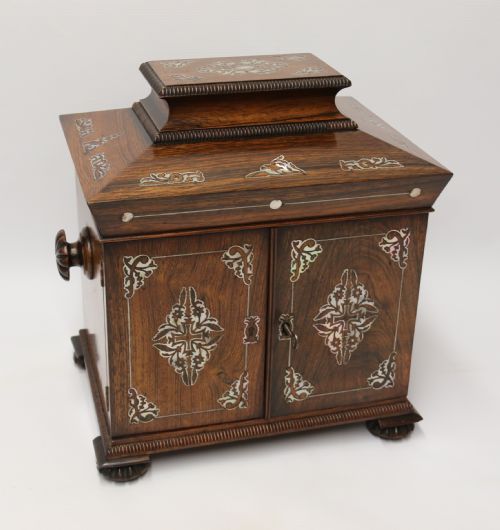 A Fine Late Regency Ladies Fitted Cabinet