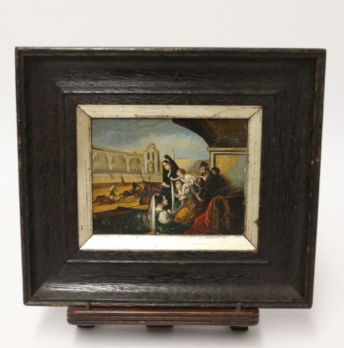 An Interesting 19th C Miniature Hand Painted Classical Picture