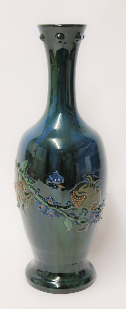 Sir Edmund Harry Elton Sunflower Studio Pottery Vase, C 1890