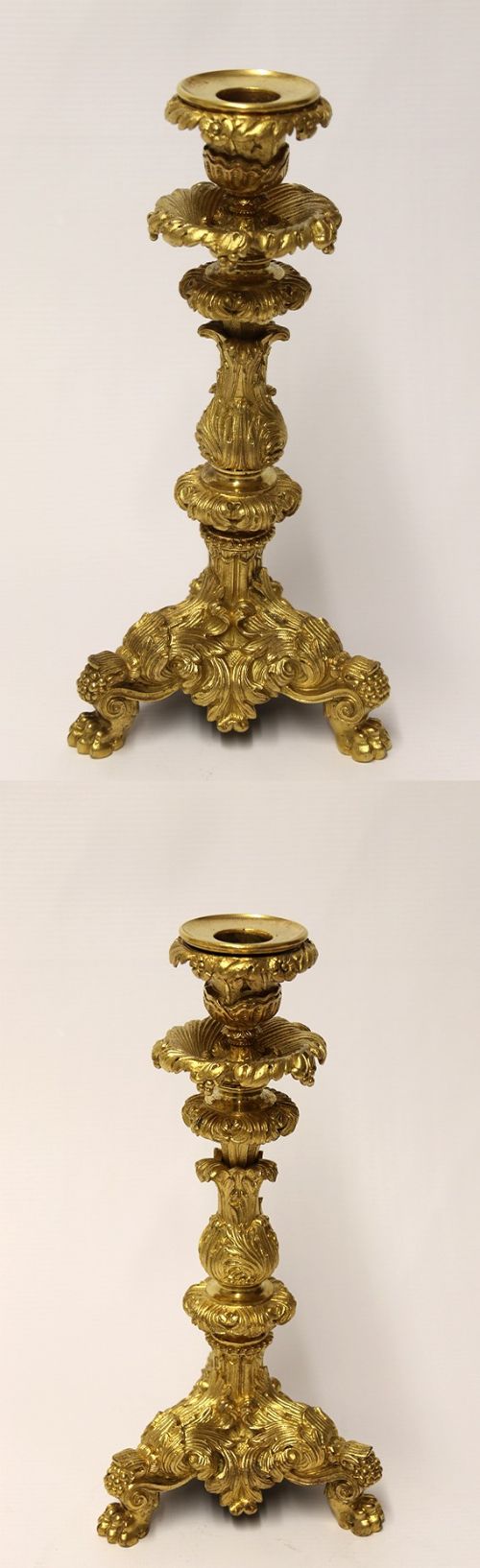 An Exquisite Pair of Early 19th C French Ormolu Candlesticks