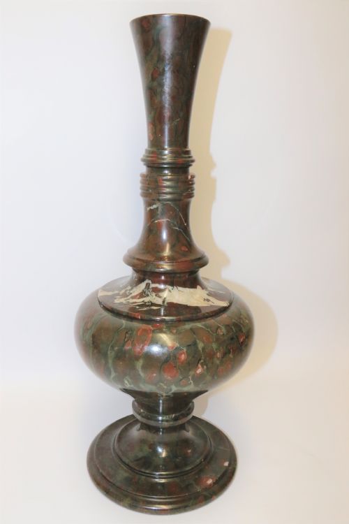 A SUPERB 19TH C ITALIAN GRAND TOUR SERPENTINE MARBLE VASE - ADDITIONAL PHOTO 3