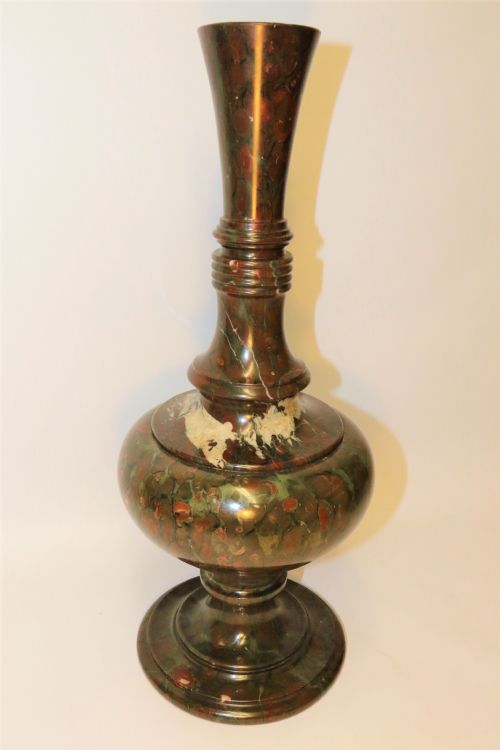 A SUPERB 19TH C ITALIAN GRAND TOUR SERPENTINE MARBLE VASE - ADDITIONAL PHOTO 4