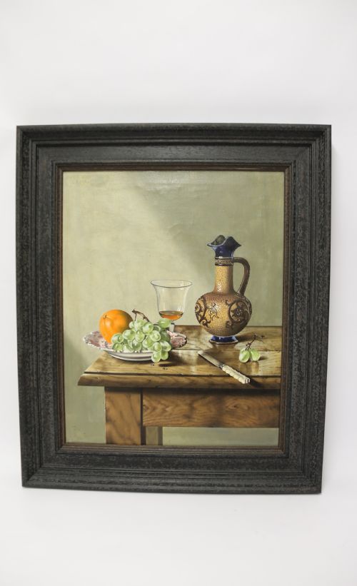 An Exceptional Quality Oil on Canvas Still Life Study by C B Curam