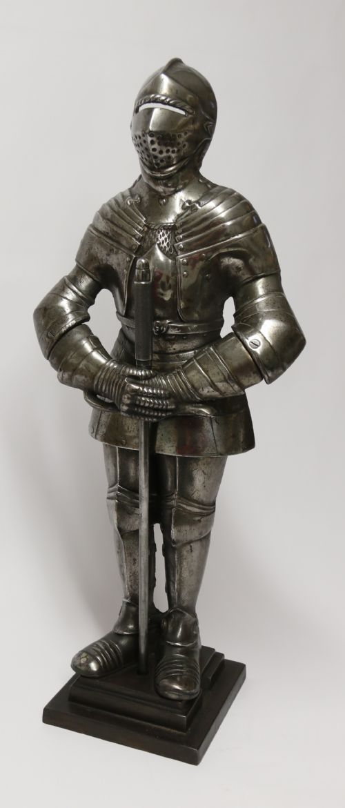 An Impressive Fire Side Poker Stand in the Form of a Medieval Knight