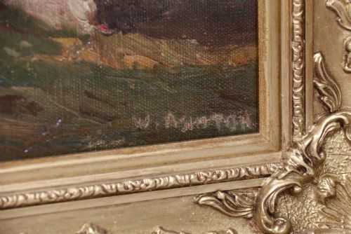 fig 1. A fine oil painting of an Australian rural view by Sir William Ashton, O.B.E.