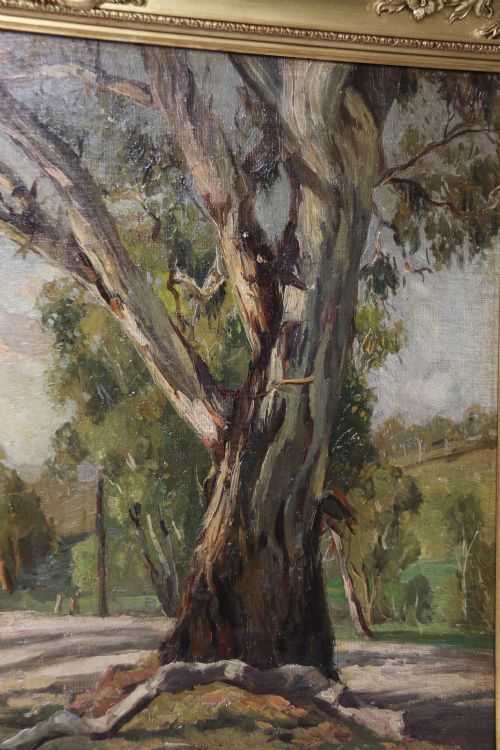 fig 2. A fine oil painting of an Australian rural view by Sir William Ashton, O.B.E.