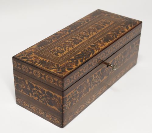 A Most Impressive Fine 19th Tunbridge Ware Box, English C1860